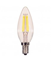 SATCO S29922 4W C11 LED Clear Candelabra Base 2700K 350 Lumens 120V 