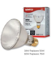 Satco S2240 39W Halogen Excel PAR30 Light Bulb Long Neck 39 Deg 120V