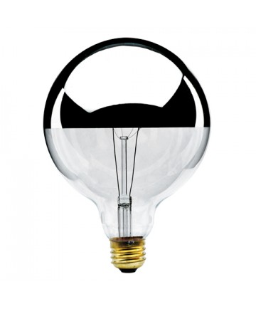 Bulbrite 712351 | 100 Watt Dimmable Incandescent Half Chrome G25 Globe