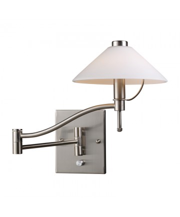 ELK Lighting 10112/1 Swingarm 1 Light Sconce in Satin Nickel