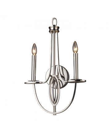 ELK Lighting 10113/2 Dione 2 Light Sconce in Polished Nickel