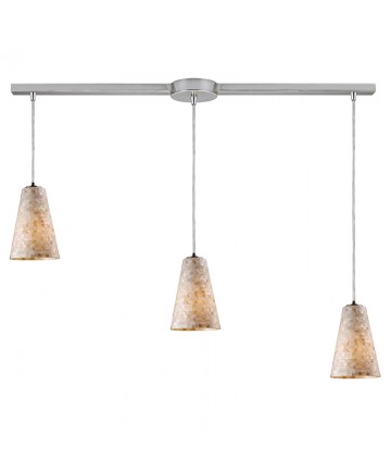 ELK Lighting 10142/3L Capri 3 Light Pendant in Satin Nickel