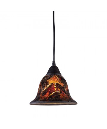 ELK Lighting 10144/1FS Firestorm 1 Light Pendant in Dark Rust