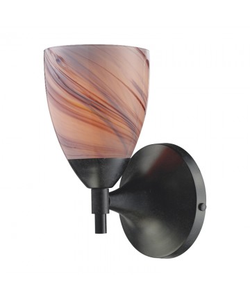 ELK Lighting 10150/1DR-CR Celina 1 Light Sconce in Dark Rust with Creme Glass