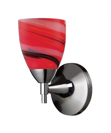 ELK Lighting 10150/1PC-CY Celina 1 Light Sconce in Polished Chrome with Sandy Glass