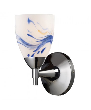 ELK Lighting 10150/1PC-MT Celina 1 Light Sconce in Polished Chrome and Mountain Glass