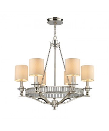 ELK Lighting 10167/6 Easton 6 Light Chandelier in Polished Nickel