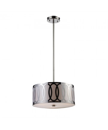 ELK Lighting 10173/3 Anastasia 3 Light Pendant in Polished Nickel