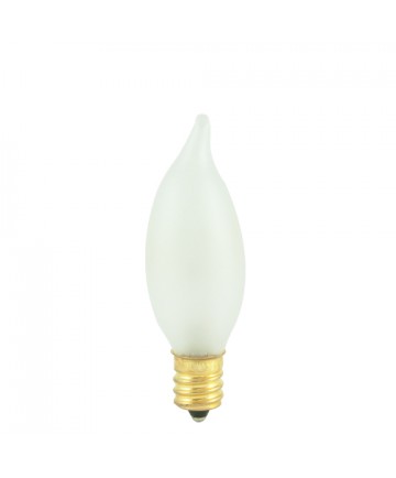 Bulbrite 404210 | 10 Watt Incandescent CA7 Flame Tip Chandelier Bulb