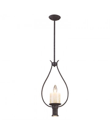 ELK Lighting 14004/1+1 Cambridge 1+1 Light Pendant in Moonlit Rust