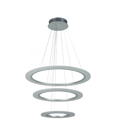 PLC Lighting 14842AL 1 Three ring Pendant Halo Collection