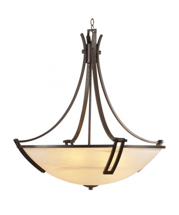 PLC Lighting 14866 ORB 5 Light Chandelier Highland Collection