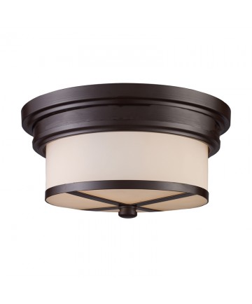 ELK Lighting 15025/2 Flushmount Flush Mount 2 Light in Oiled Bronze