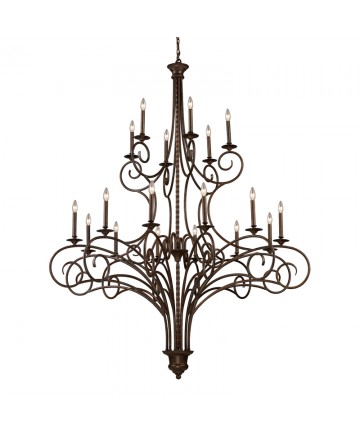 ELK Lighting 15044/12+6 Gloucester 12+6 Light Chandelier in Antique Bronze