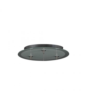 PLC Lighting 150 PAN 3-Lite Glass Pendant Pan Canopy