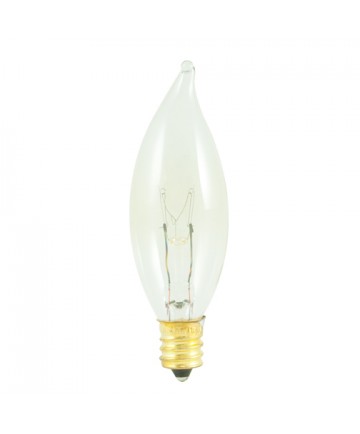 Bulbrite 493115 | 15 Watt Incandescent CA8 Flame Tip Chandelier Bulb