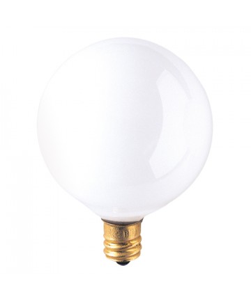 Bulbrite 391015 | 15 Watt Incandescent G16.5 Globe, Candelabra Base