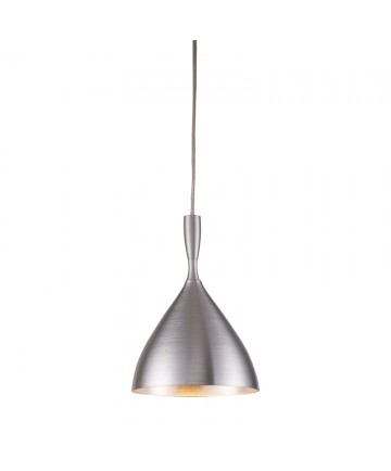 ELK Lighting 17042/1ALM Spun Aluminum 1 Light Pendant in Aluminum