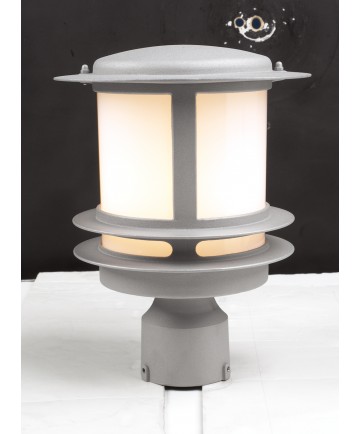 PLC Lighting 1896BK113GU24 1 Light Outdoor Post Light Tusk Collection