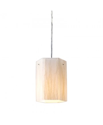 ELK Lighting 19031/1 Modern Organics-1-light Pendant in White Sawgrass Material in Polished Chrome