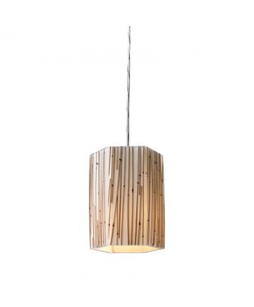 ELK Lighting 19061/1 Modern Organics-1-light Pendant in Bamboo Stem Material in Polished Chrome