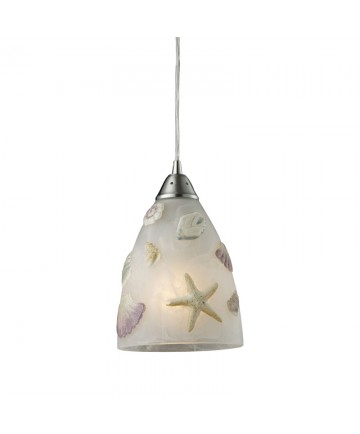 ELK Lighting 20000/1 Seashore 1 Light Pendant in Satin Nickel