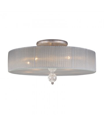 ELK Lighting 20006/5 Alexis 5 Light Semi Flush in Antique Silver