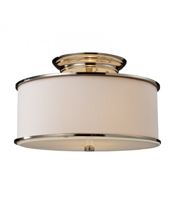 ELK Lighting 20061/2 Lureau 2 Light Semi-flush in Polished Nickel