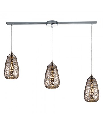 ELK Lighting 20064/3L Nestor 3 Light Pendant in Chrome