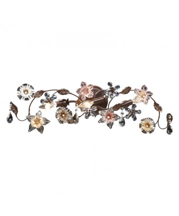 ELK Lighting 20075/3 Cristallo Fiore 3 Light Vanity in Deep Rust