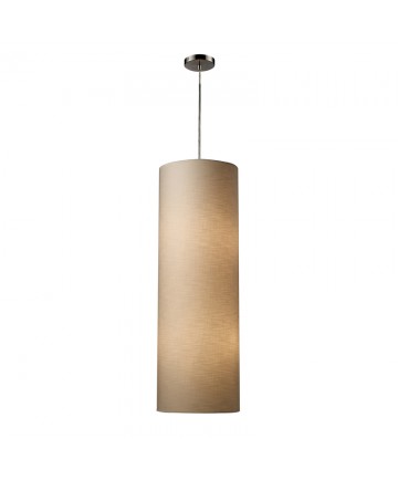 ELK Lighting 20160/4 Fabric Cylinders Fabric Cylinder 4 Light Pendant in Satin Nickel