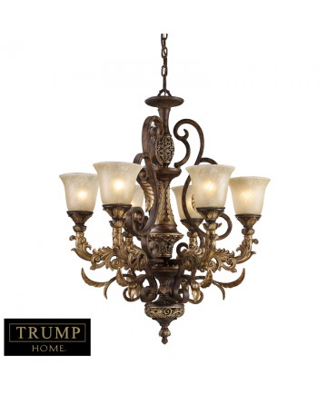 ELK Lighting 2163/6 Regency 6 Light Chandelier in Burnt Bronze