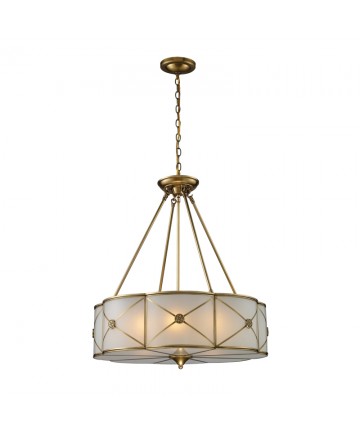 ELK Lighting 22001/6 Preston 6 Light Pendant in Brushed Brass