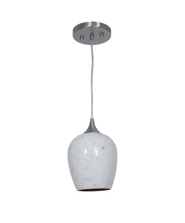 Access Lighting 23732-BS/WHT Christie 1 Light Pendant