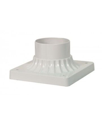 Nuvo Lighting 25/1205 Aluminum Post Base White Finish 6 in. Square