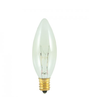 Bulbrite 400125 | 25 Watt Incandescent B8 Torpedo Chandelier Bulb