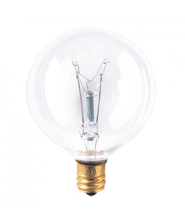 Bulbrite 391125 | 25 Watt Incandescent G16.5 Globe, Candelabra Base