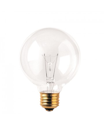 Bulbrite 393102 | 25 Watt Incandescent G25 Globe, Medium Base, Clear