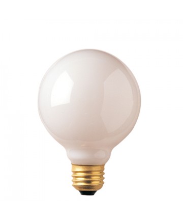 Bulbrite 393002 | 25 Watt Incandescent G25 Globe, Medium Base, White