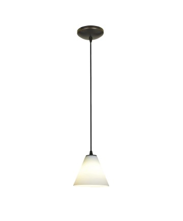 Access Lighting 28004-1C-ORB/WHT Sydney Oriental Glass Pendant