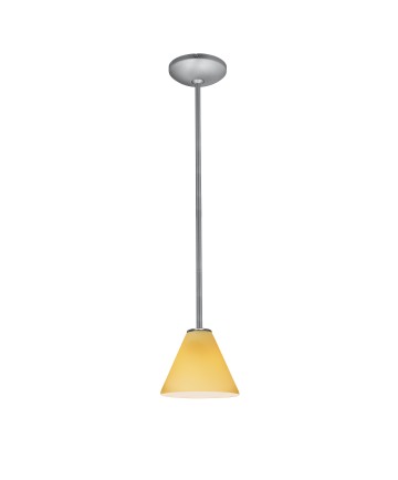 Access Lighting 28004-1R-BS/AMB Janine Oriental Glass Pendant