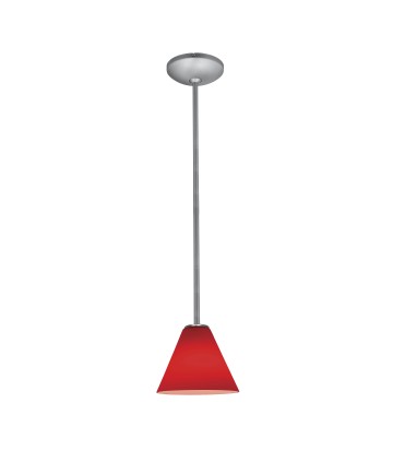 Access Lighting 28004-1R-BS/RED Janine Oriental Glass Pendant