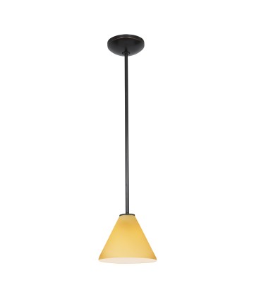 Access Lighting 28004-1R-ORB/AMB Janine Oriental Glass Pendant