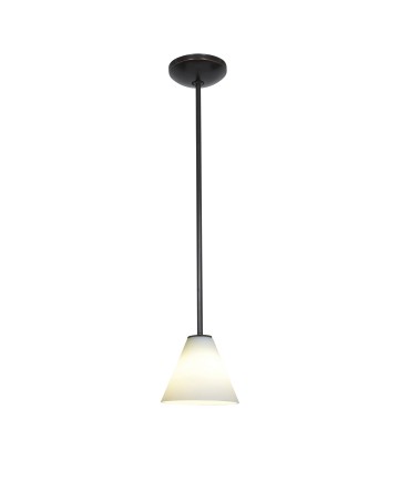 Access Lighting 28004-1R-ORB/WHT Janine Oriental Glass Pendant