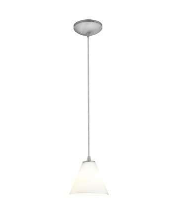 Access Lighting 28004-1C-BS/WHT Sydney Oriental Glass Pendant