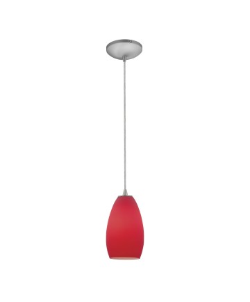 Access Lighting 28012-1C-BS/RED Sydney Glass Pendant