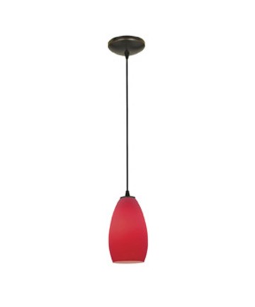 Access Lighting 28012-1C-ORB/RED Sydney Glass Pendant