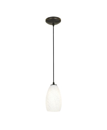 Access Lighting 28012-1C-ORB/WHST Sydney Glass Pendant