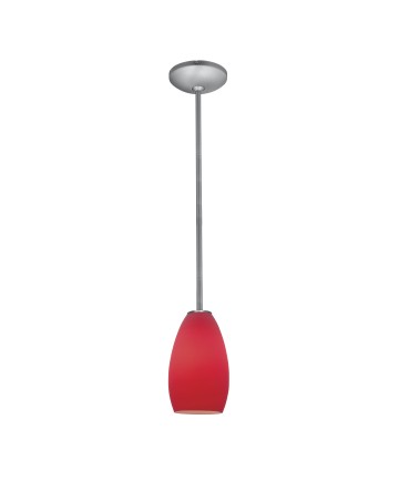 Access Lighting 28012-1R-BS/RED Janine Glass Pendant