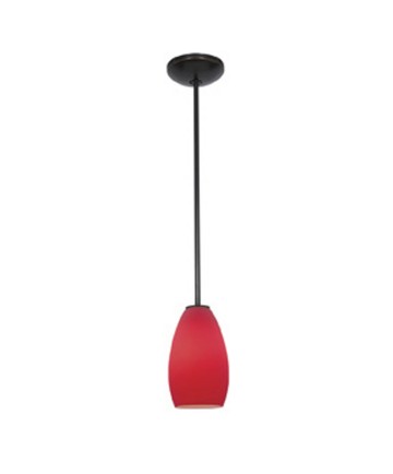 Access Lighting 28012-1R-ORB/RED Janine Glass Pendant